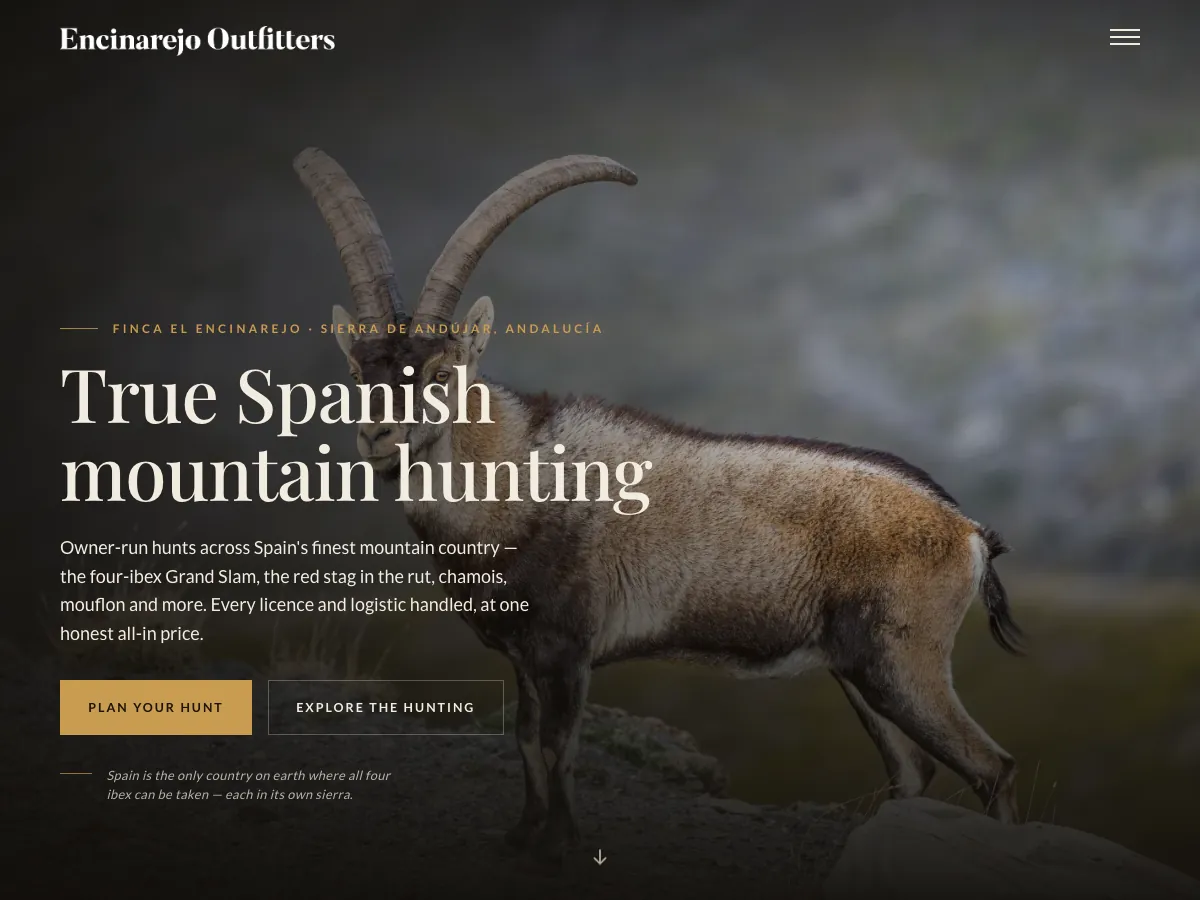 Encinarejo Outfitters — live Spanish mountain-hunting site